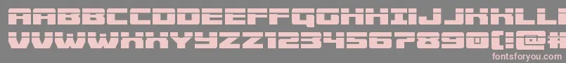 Cruiserfortresslaser Font – Pink Fonts on Gray Background