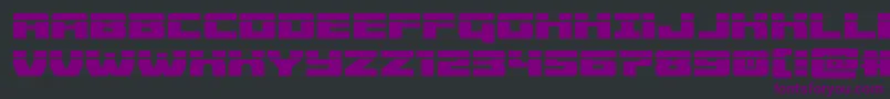 Więcej informacji o czcionce Cruiserfortresslaser Czcionka Cruiserfortresslaser – fioletowe czcionki na czarnym tle