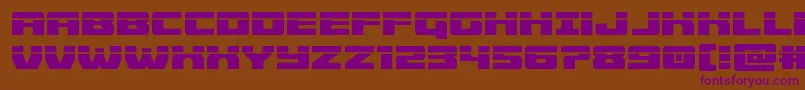 Cruiserfortresslaser Font – Purple Fonts on Brown Background