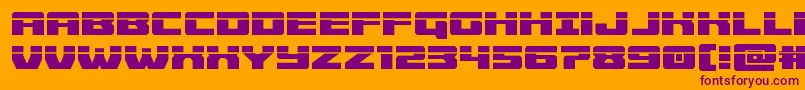 Cruiserfortresslaser Font – Purple Fonts on Orange Background