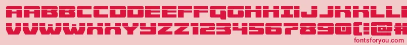 フォントCruiserfortresslaser – ピンクの背景に赤い文字