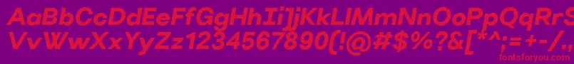 VillerayBolditalic Font – Red Fonts on Purple Background