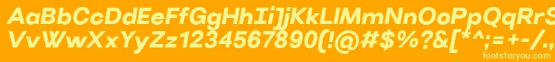 VillerayBolditalic Font – Yellow Fonts on Orange Background