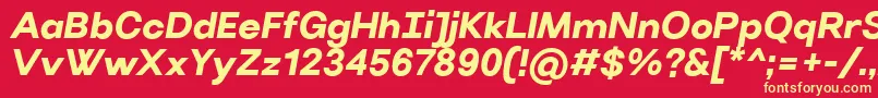 VillerayBolditalic Font – Yellow Fonts on Red Background