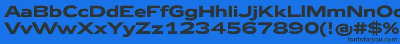 Zeppelin42Bold Font – Black Fonts on Blue Background