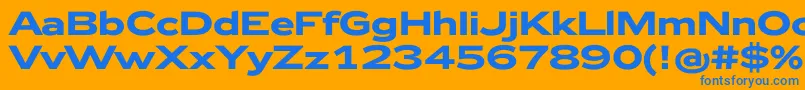 Zeppelin42Bold Font – Blue Fonts on Orange Background