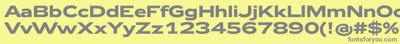 Zeppelin42Bold Font – Gray Fonts on Yellow Background