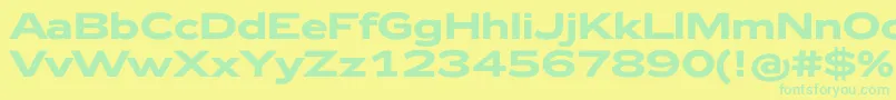 Zeppelin42Bold Font – Green Fonts on Yellow Background