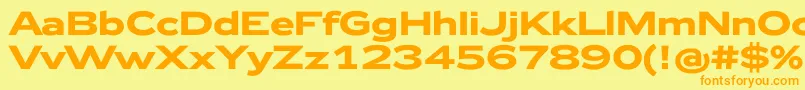 Zeppelin42Bold Font – Orange Fonts on Yellow Background