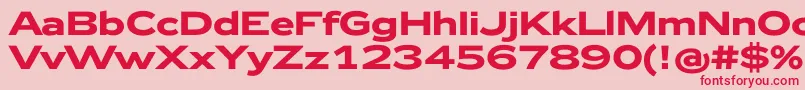 Zeppelin42Bold Font – Red Fonts on Pink Background