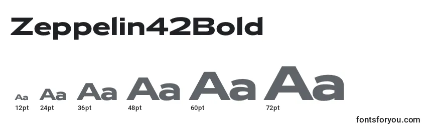 Zeppelin42Bold Font Sizes