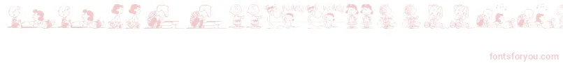 Fonte PeanutsGangDingbats – fontes cor-de-rosa