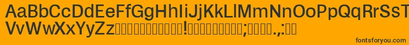 Zikketica Font – Black Fonts on Orange Background