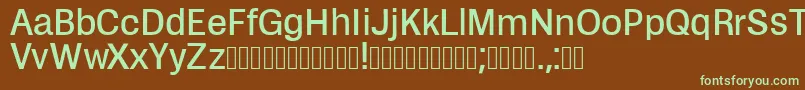 Zikketica Font – Green Fonts on Brown Background