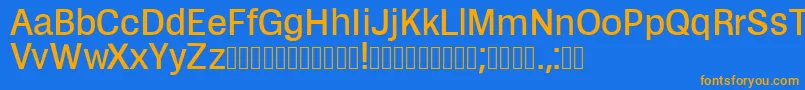 Zikketica Font – Orange Fonts on Blue Background