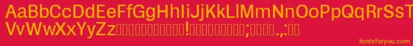 Zikketica Font – Orange Fonts on Red Background