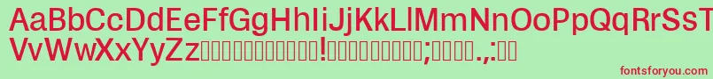 Zikketica-Schriftart – Rote Schriften auf grünem Hintergrund