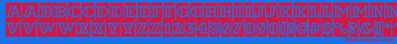 ADexterdecorcm Font – Red Fonts on Blue Background