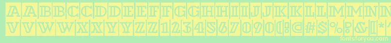 Шрифт ADexterdecorcm – жёлтые шрифты на зелёном фоне
