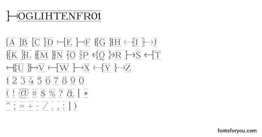 Schriftart Foglihtenfr01 – Alphabet, Zahlen, spezielle Symbole