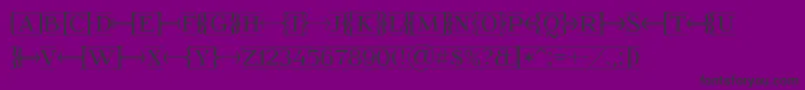 Foglihtenfr01-fontti – mustat fontit violetilla taustalla