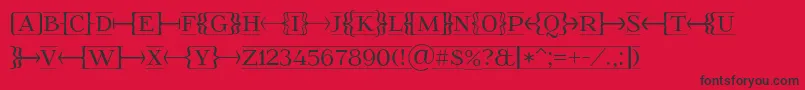 Foglihtenfr01 Font – Black Fonts on Red Background