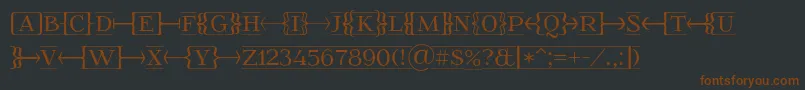 Foglihtenfr01 Font – Brown Fonts on Black Background