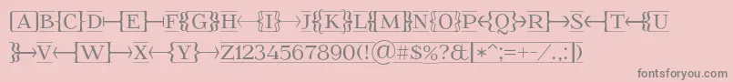 Foglihtenfr01 Font – Gray Fonts on Pink Background