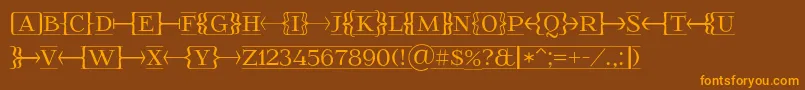 Foglihtenfr01 Font – Orange Fonts on Brown Background