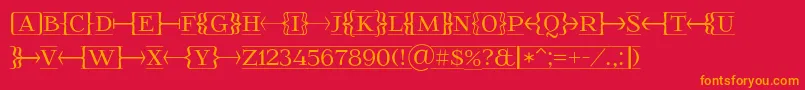 Foglihtenfr01 Font – Orange Fonts on Red Background