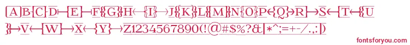 Foglihtenfr01 Font – Red Fonts on White Background