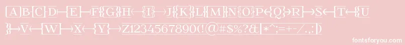Foglihtenfr01-Schriftart – Weiße Schriften auf rosa Hintergrund