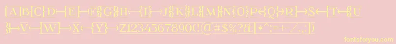 fuente Foglihtenfr01 – Fuentes Amarillas Sobre Fondo Rosa