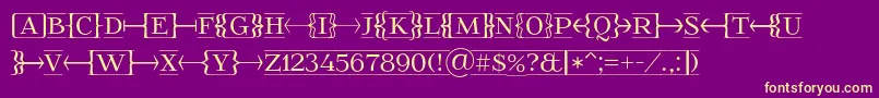 Foglihtenfr01 Font – Yellow Fonts on Purple Background