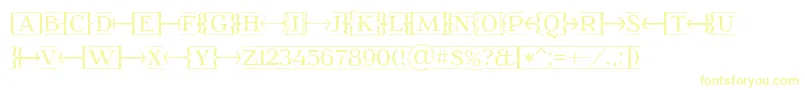 Foglihtenfr01 Font – Yellow Fonts on White Background