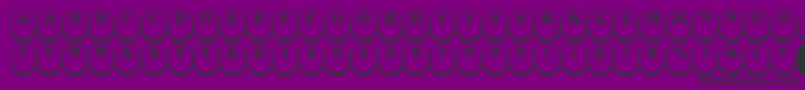 Шрифт ADiscoserifdn3Dnr – чёрные шрифты на фиолетовом фоне