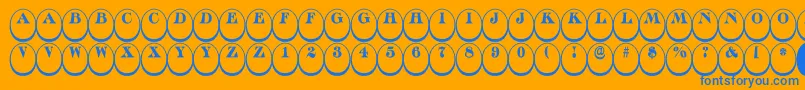 ADiscoserifdn3Dnr Font – Blue Fonts on Orange Background
