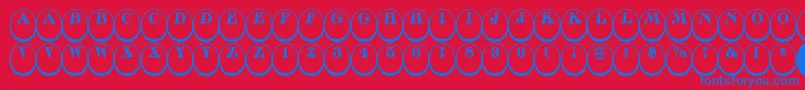 ADiscoserifdn3Dnr Font – Blue Fonts on Red Background