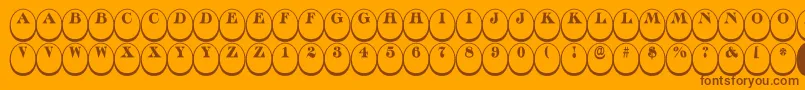 ADiscoserifdn3Dnr Font – Brown Fonts on Orange Background