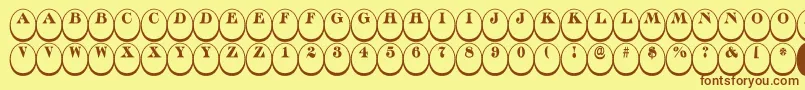 ADiscoserifdn3Dnr Font – Brown Fonts on Yellow Background