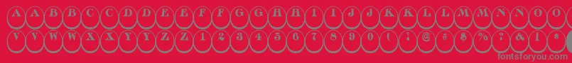 ADiscoserifdn3Dnr Font – Gray Fonts on Red Background