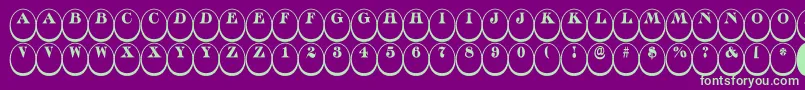 ADiscoserifdn3Dnr Font – Green Fonts on Purple Background