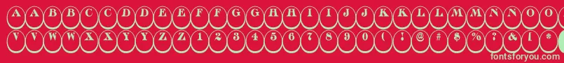 ADiscoserifdn3Dnr-Schriftart – Grüne Schriften auf rotem Hintergrund