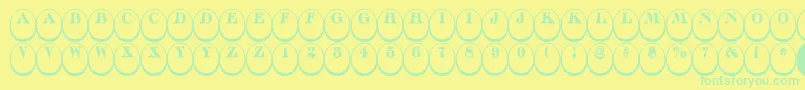 ADiscoserifdn3Dnr Font – Green Fonts on Yellow Background