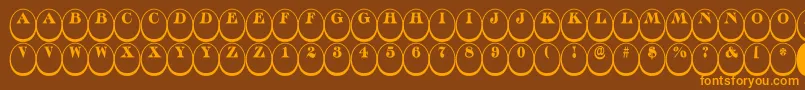 ADiscoserifdn3Dnr Font – Orange Fonts on Brown Background