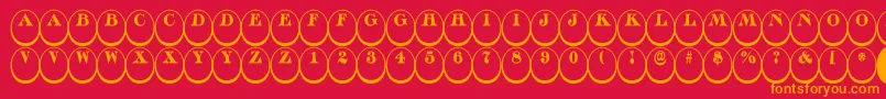 ADiscoserifdn3Dnr Font – Orange Fonts on Red Background