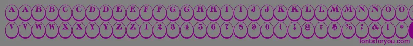 ADiscoserifdn3Dnr-Schriftart – Violette Schriften auf grauem Hintergrund