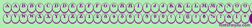 ADiscoserifdn3Dnr Font – Purple Fonts on Green Background