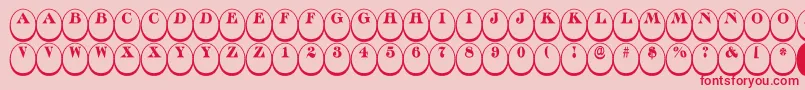 フォントADiscoserifdn3Dnr – ピンクの背景に赤い文字