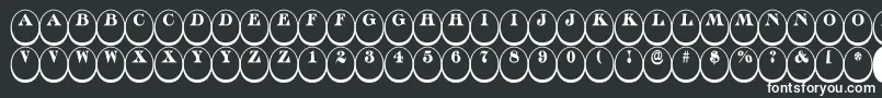 ADiscoserifdn3Dnr-fontti – valkoiset fontit mustalla taustalla